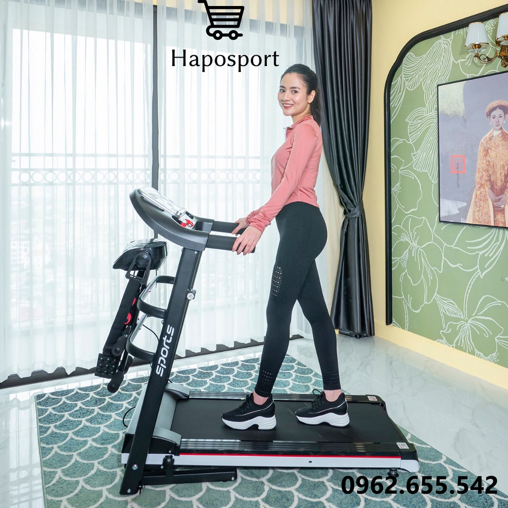 Máy Chạy Bộ Đa Năng Cao Cấp Gấp Gọn HP03, Máy Chạy Bộ Tại Nhà Có Băng Tải 5 Lớp Siêu Bền Hapo
