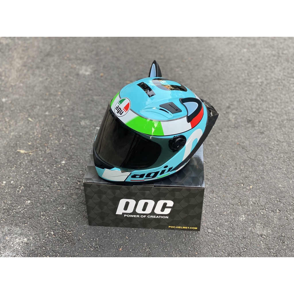 MŨ FULLFACE LEO TAI MÈO CỰC KUTE, kèm túi đựng , HÀNG CHÍNH HÃNG BAO Bh 12 tháng