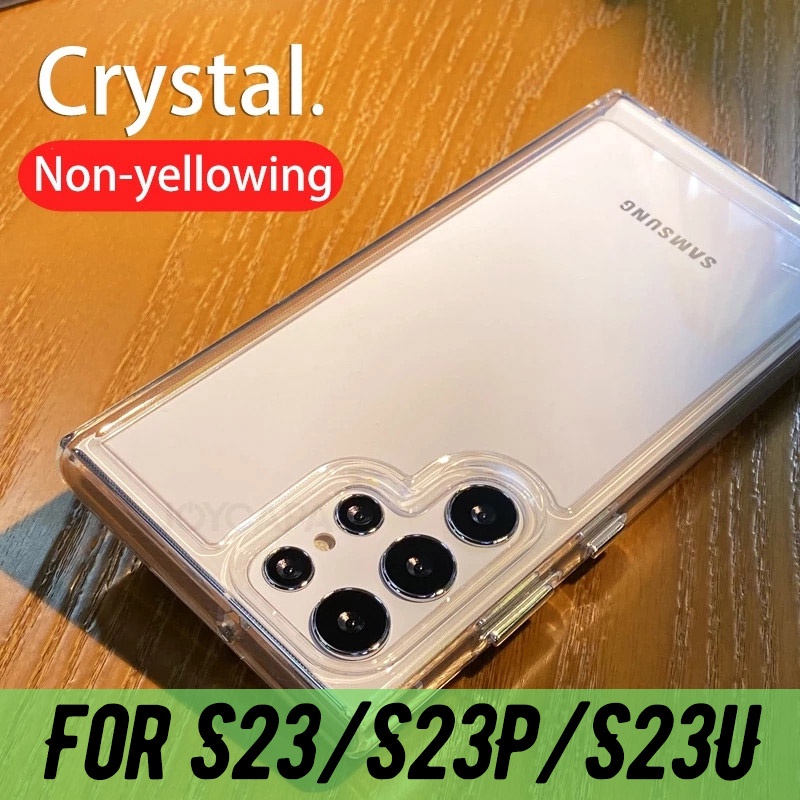 Ốp Lưng Chống Sốc Trong Suốt Thời Trang Cho Samsung S23 Plus Ultra 5G