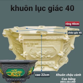 Khuôn đúc chậu lục giác 40