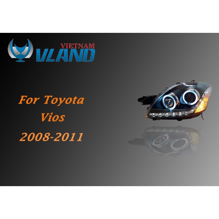 Đèn Pha Toyota Vios 2008-2013 Mẫu Audi Chính Hãng Vland