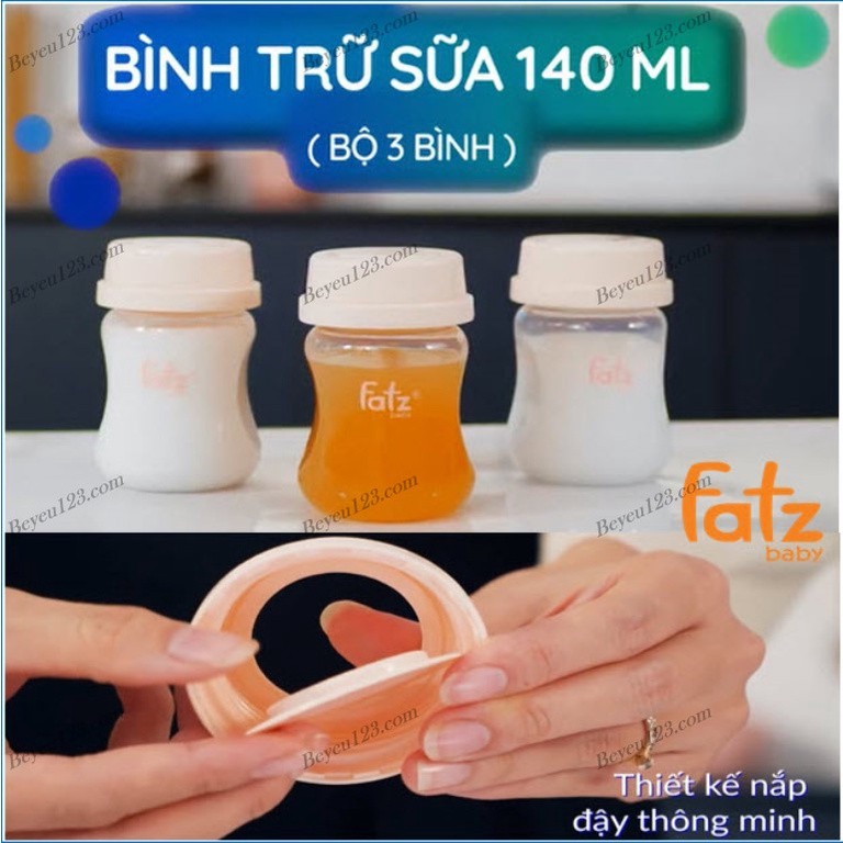 Resonance - Bộ 3 bình trữ sữa Cổ Rộng 140ml Fatz Fatzbaby - Melody / Handy Fatzbaby Store 2 - FB0140VN