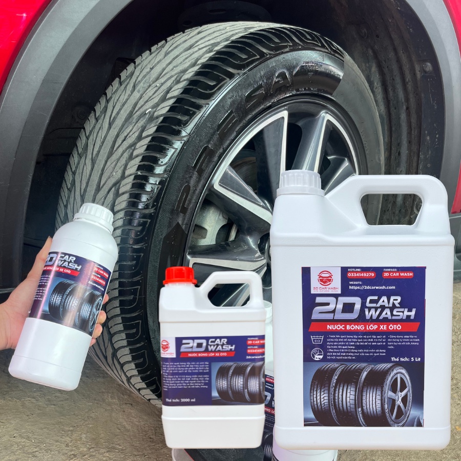 Bóng lốp, bóng vỏ đen thui kháng nước và bụi 2D CAR WASH 500ml/1L/2L/5L/10L/20L