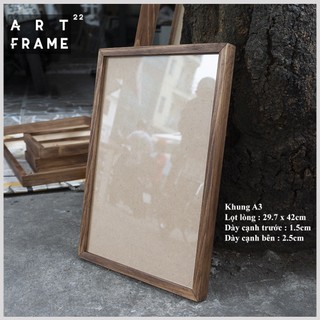 Khung ảnh A3, khung kính gỗ tự nhiên, khung bằng khen, trang trí nội thất. quà lưu niệm, wood frame size a3