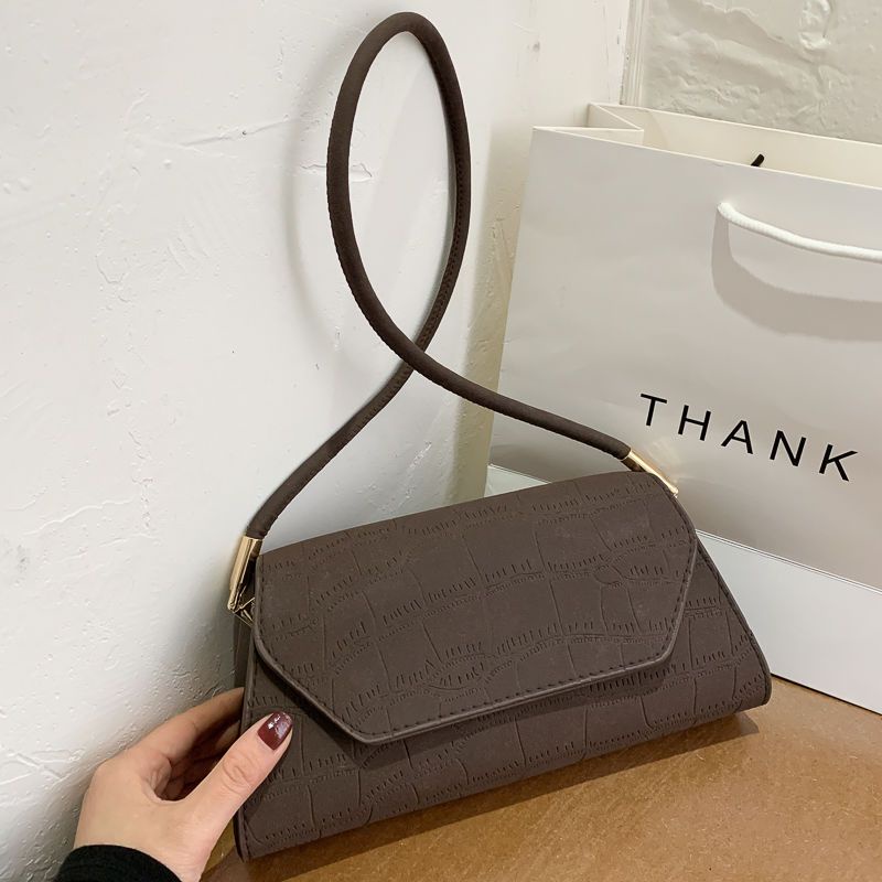 Shangxin Hong Kong style retro small bag women's fashionable advanced texture temperament women's shoulder armpit baguette bag women's CH93