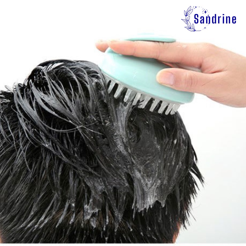 Lược Gội Đầu Silicon - Làm Sạch Da Đầu Và Bụi Bẩn - Đầu Silicon Mát Xa Mềm Mại Thúc Đẩy Sự Lưu Thông Máu