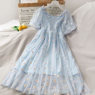 [Order]  Váy lưới thêu hoa cúc