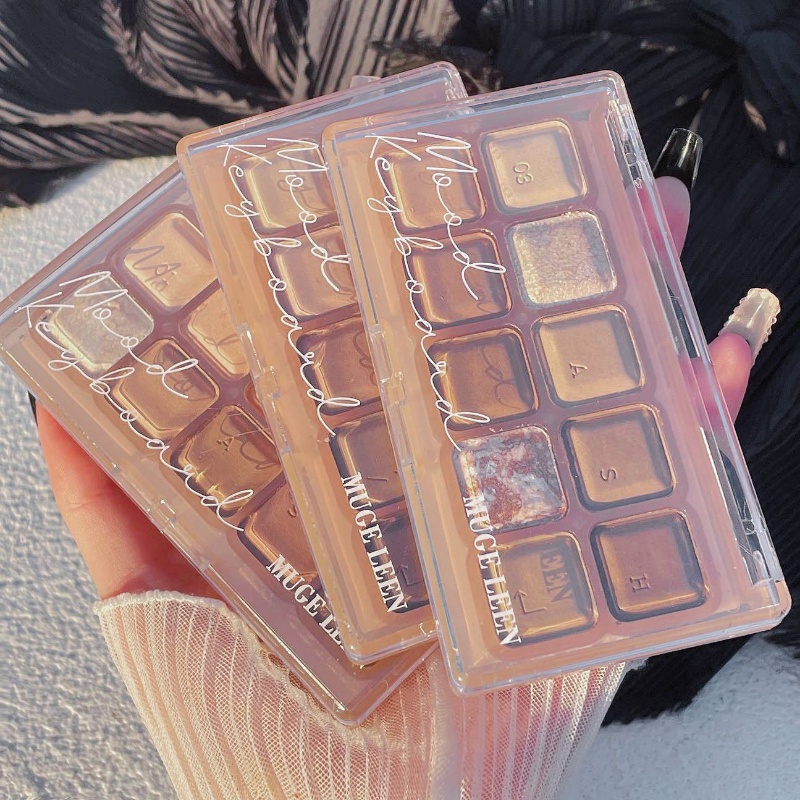 Bảng Phấn Mắt 10 Màu Lì / Nhũ Ngọc Trai Kháng Nước Chống Mồ Hôi Cho Người Mới Bắt Đầu