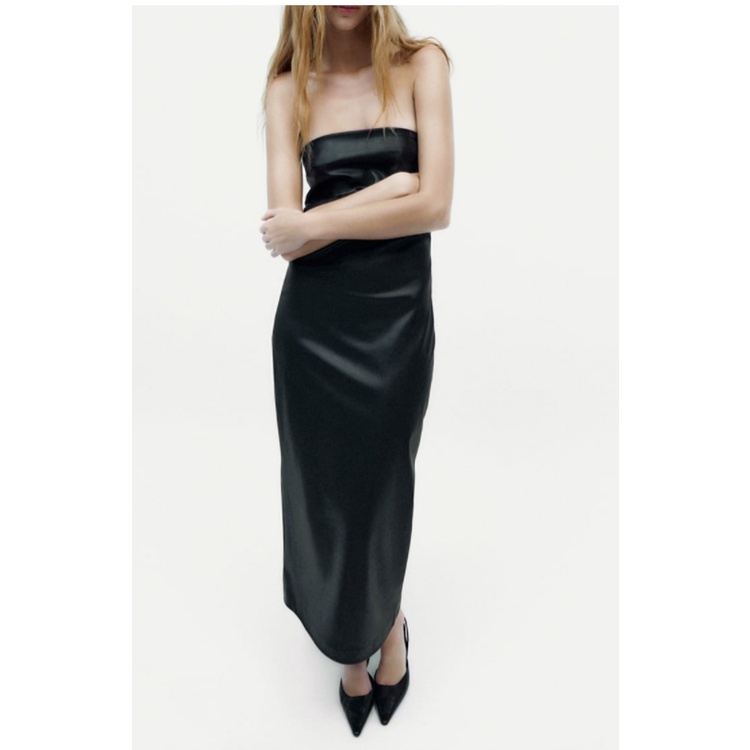 Đầm Zara Giả Da Ống Sáo 23 Kiểu Âu Mỹ Thời Trang Mùa Xuân Sang Trọng3152318