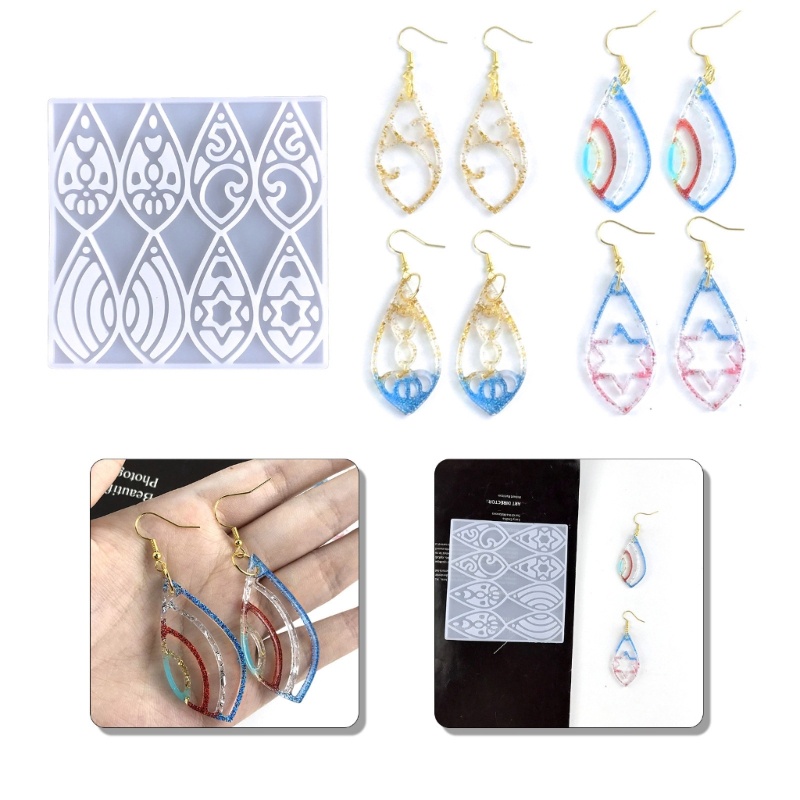 Khuôn Silicone Làm Móc Khóa DIY Hình Giọt Nước Độc Đáo