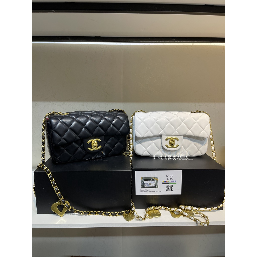 Túi Xách Channel dây tim Full box Túi Xách Thời Trang Nữ hàng Quảng Châu