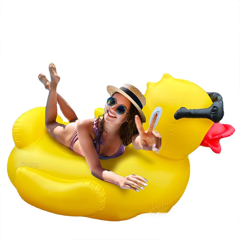 Chân Vịt Vàng LOCOFISH Có Thể Bơm Phồng Cho Kính Râm Và Dày 180 * 150Cm Vòng Đệm Chân Hình Vịt Vàng. Công viên Waterpark park.