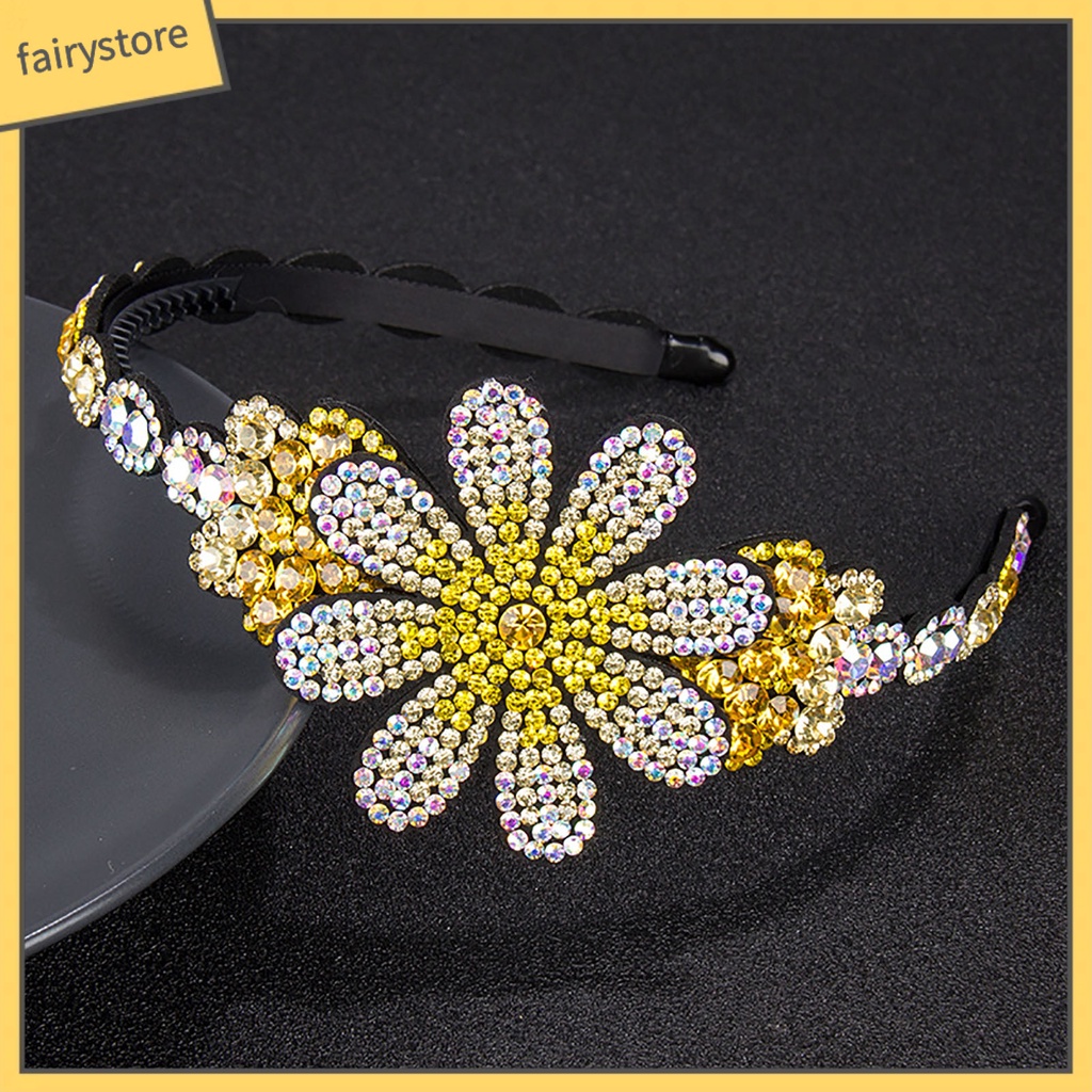 Cài Tóc Giả Da Đính Hoa Lấp Lánh Thời Trang Hàng Ngày Cho Bạn Gái [Fairy1]