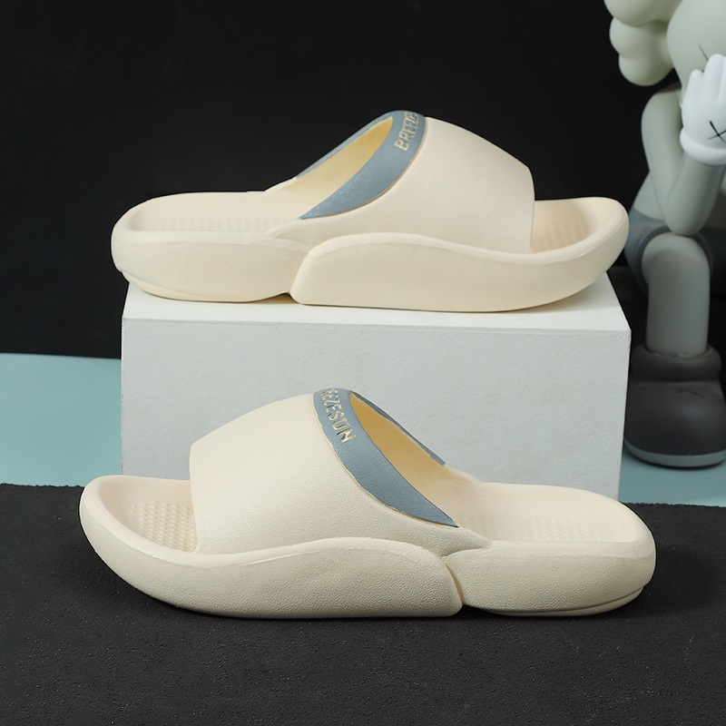 Dép nam nữ đi êm chân trống trơn siêu thích đế cao 3cm