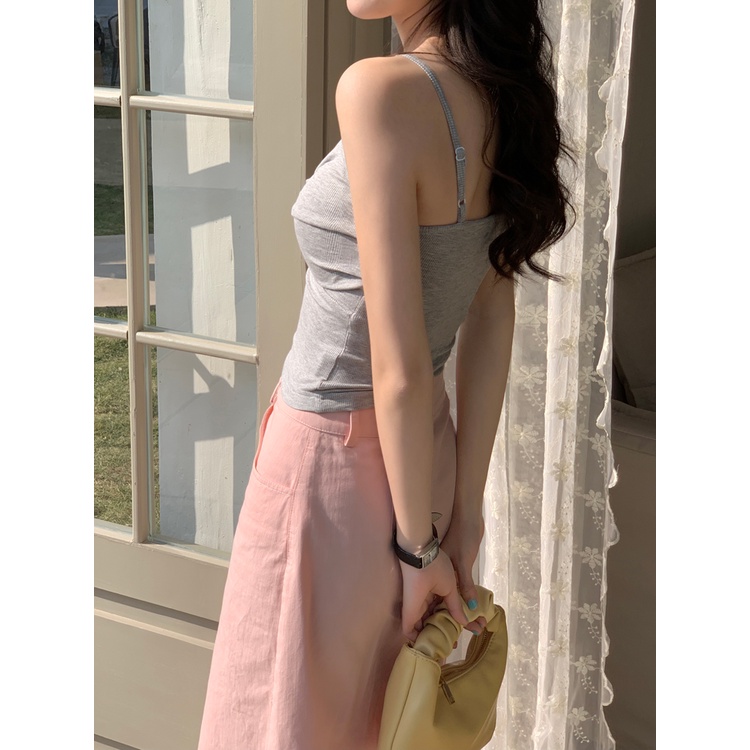 Áo hai dây SUXI có mút đệm ngực thời trang mùa hè quyến rũ cho nữ