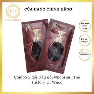 Combo 5 gói Dầu gội whoospa _The History Of Whoo