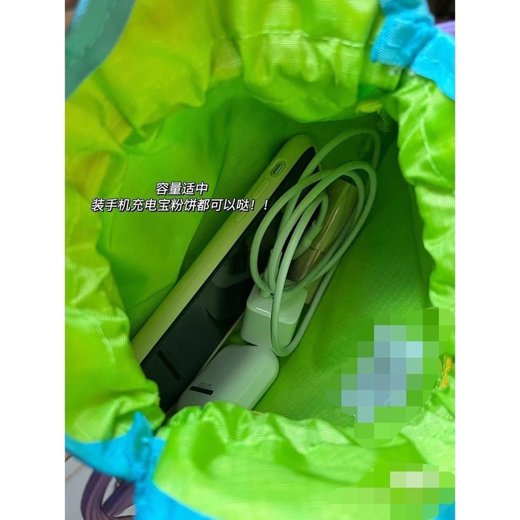 Túi Đeo Chéo Dây Rút Mini Màu Sắc Thời Trang Hàn Quốc Cho Nữ