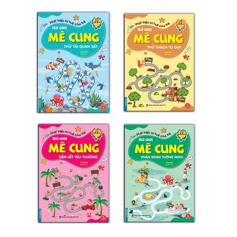 Sách - (Combo 4 cuốn) Trò Chơi Mê Cung - Dành Cho Trẻ Từ 2-8 Tuổi