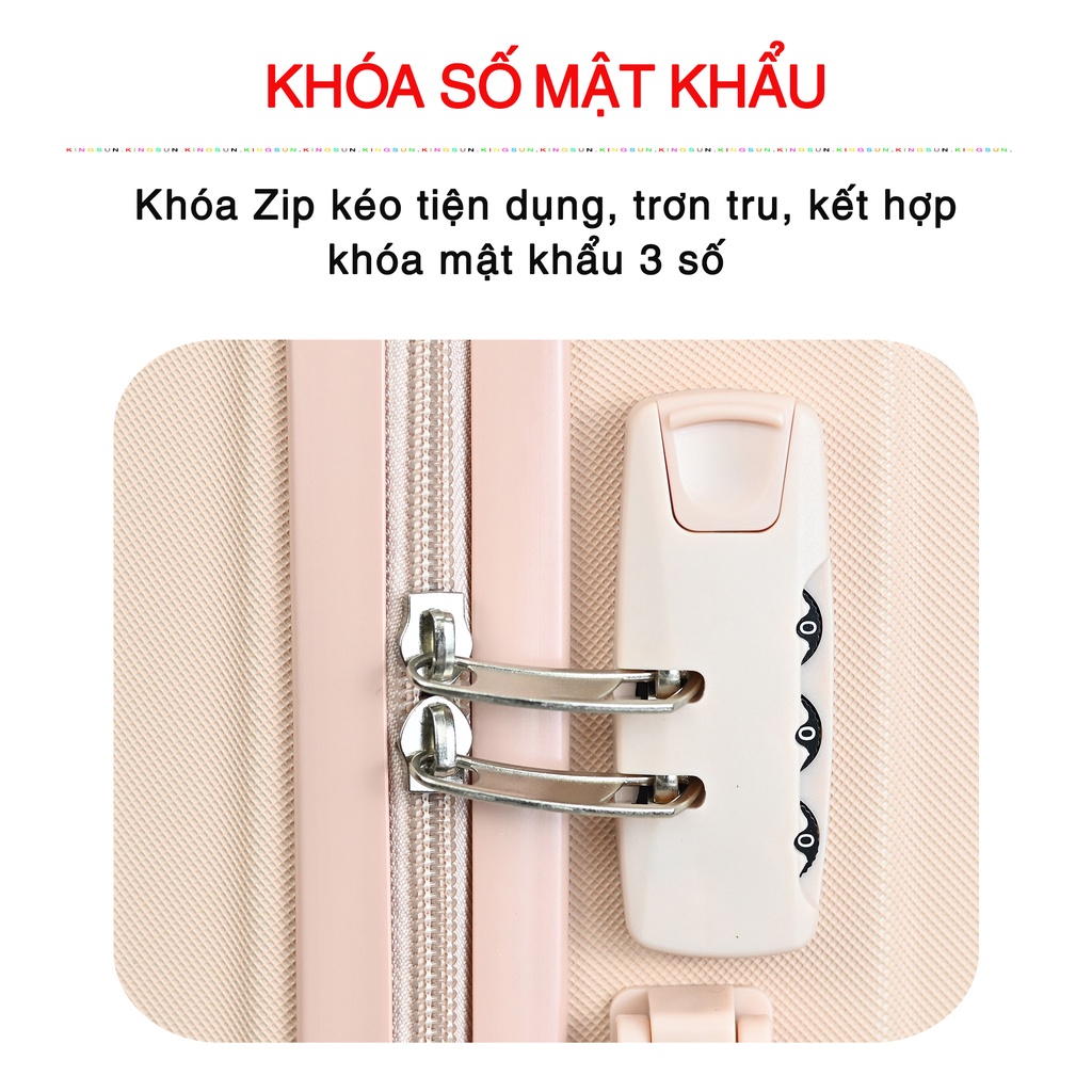 Vali du lịch Kingsun KS-T01 size20/24 combo vali kéo nhựa được bảo hành 5 năm