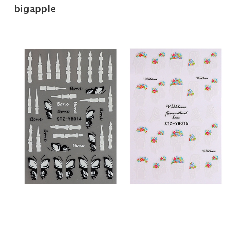 Đề Can 3D Phát Quang Phong Cách Halloween Dùng Để Trang Trí Móng Nghệ Thuật