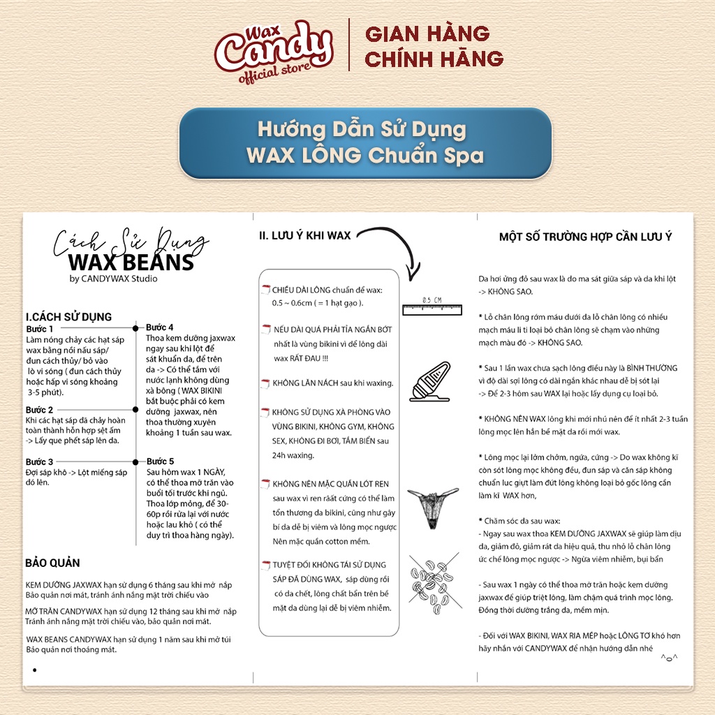 Combo Chén  Silicon Nấu Sáp Wax Lông Cao Cấp siêu bám lông kèm mỡ trăn triệt lông CANDYWAX