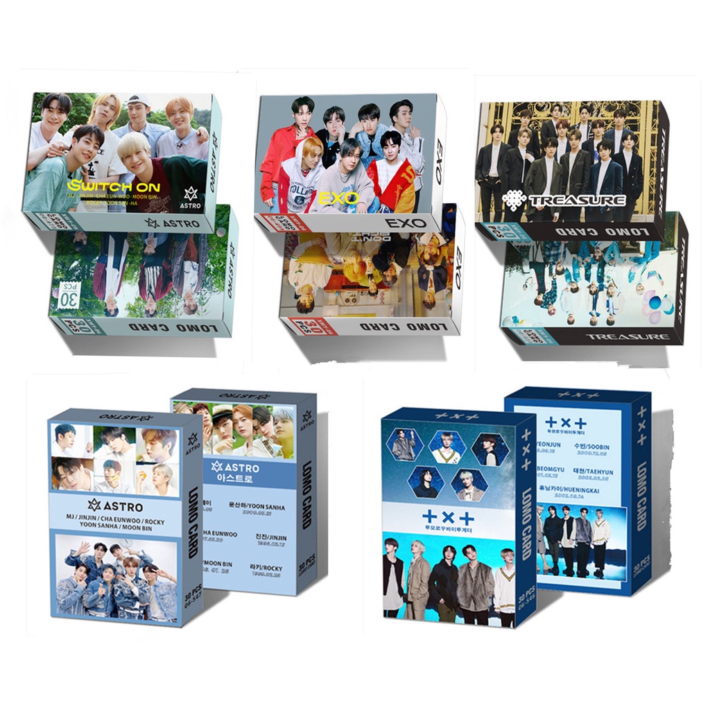 Hộp 30 Ảnh Lomo Card Nhóm Nhạc EXO ASTRO TXT TOMORROW X TOGETHER Kpop