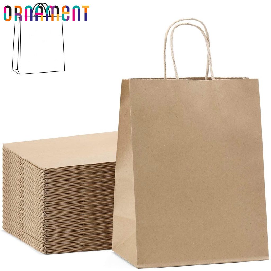 Túi Giấy Kraft Màu Nâu Đựng Thực Phẩm Có Thể Tái Sử Dụng Thân Thiện Với Môi Trường