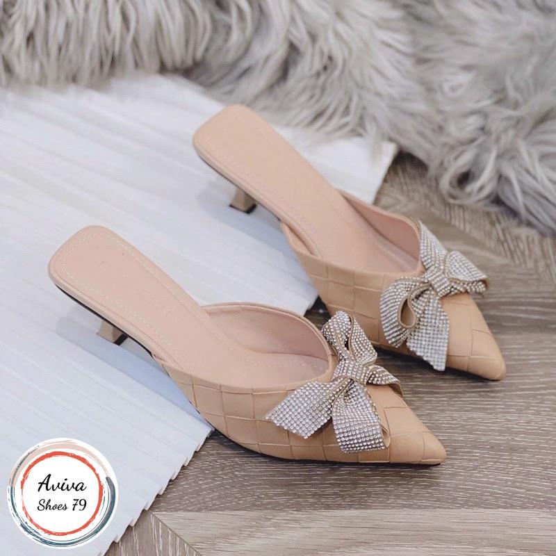 Giày sục gót 4cm  chất da xịn đẹp cực hót.