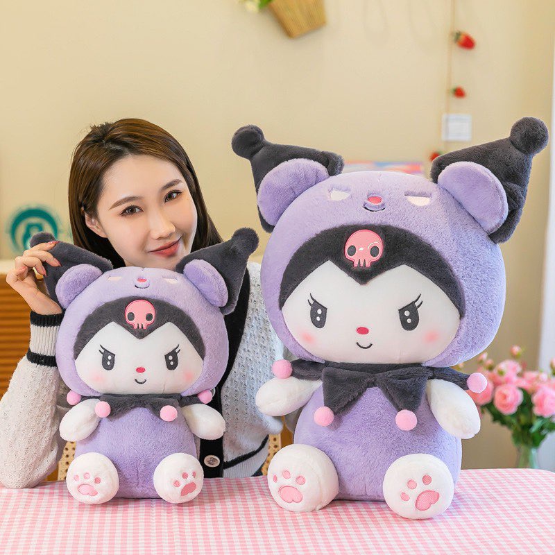 THÚ BÔNG THỎ KUROMI TÍM ĐÁNG YÊU
