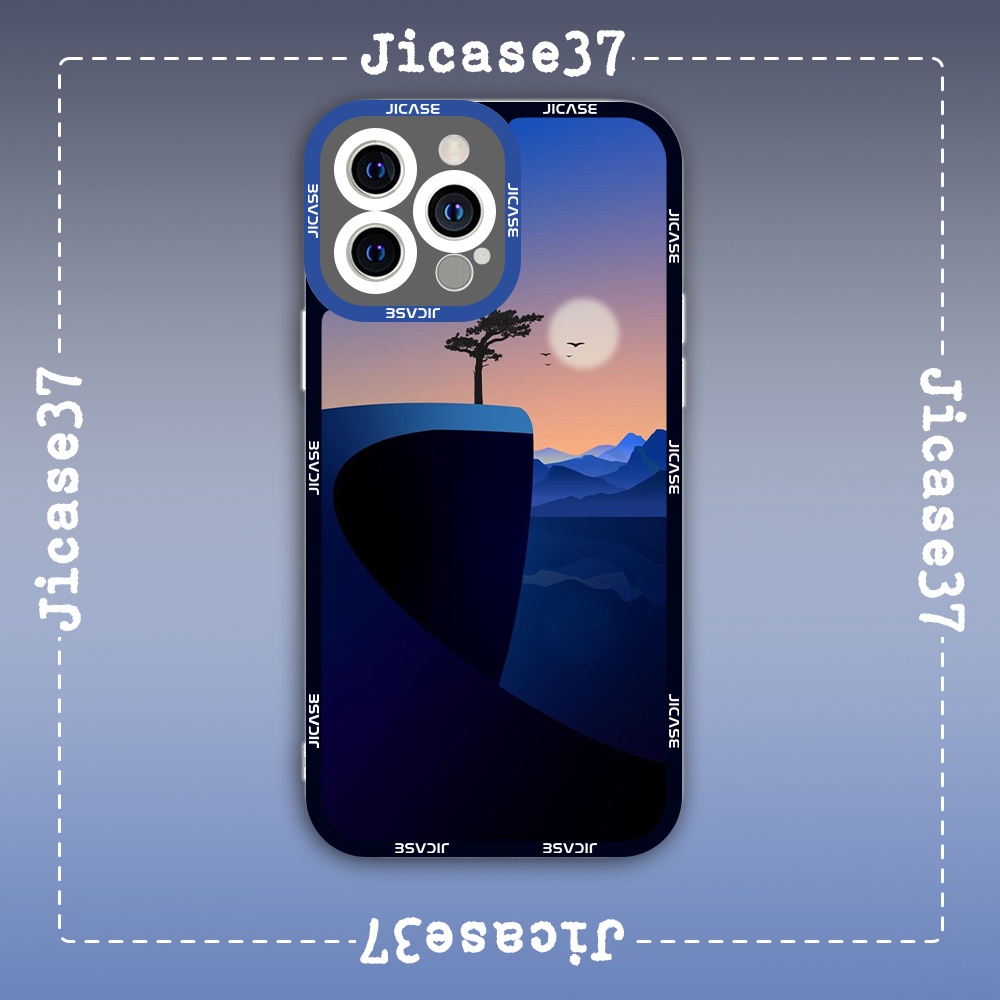 Ốp lưng iphone cạnh vuông Jicase Illustration Art Tranh phong cảnh