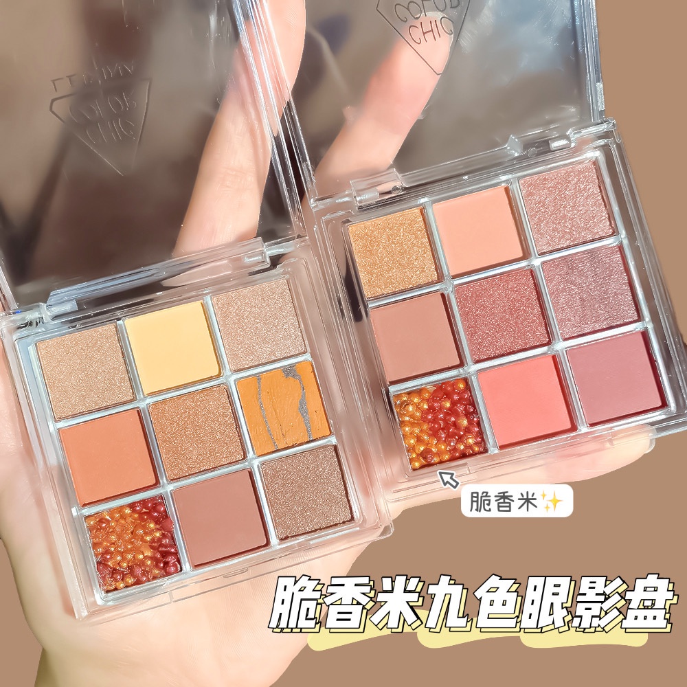 Bảng Phấn Mắt Chín Màu Sắc Long Lanh Chống Nước Không Nhòe