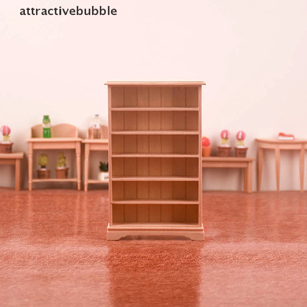 Mô Hình Kệ Sách / Tủ Quần Áo Mini Tỉ Lệ 1: 12 Trang Trí Nhà Búp Bê