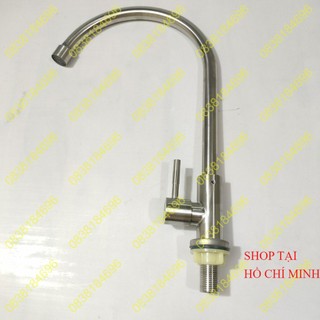 Vòi rửa chén lạnh inox Sus 304 cao cấp phi 18mm