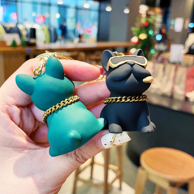 Móc Khóa Hình Chó Bull Hoạt Hình Dễ Thương