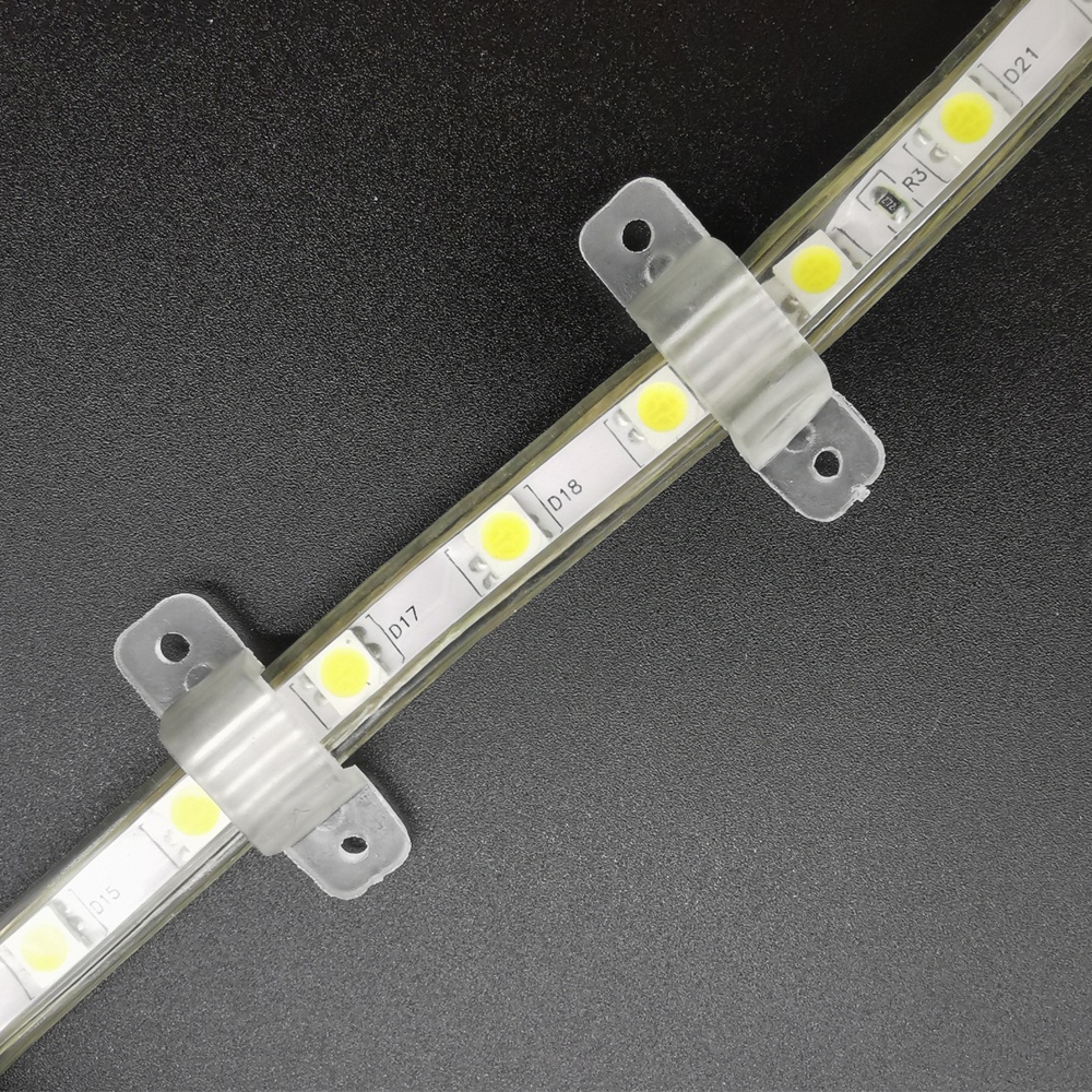 Bộ 50 Kẹp Nhựa Cố Định 10mm 12.5mm 14mm 17mm Chống Thấm Nước Cho Dây Đèn LED 220V 110V 5050 3014 5730 2835