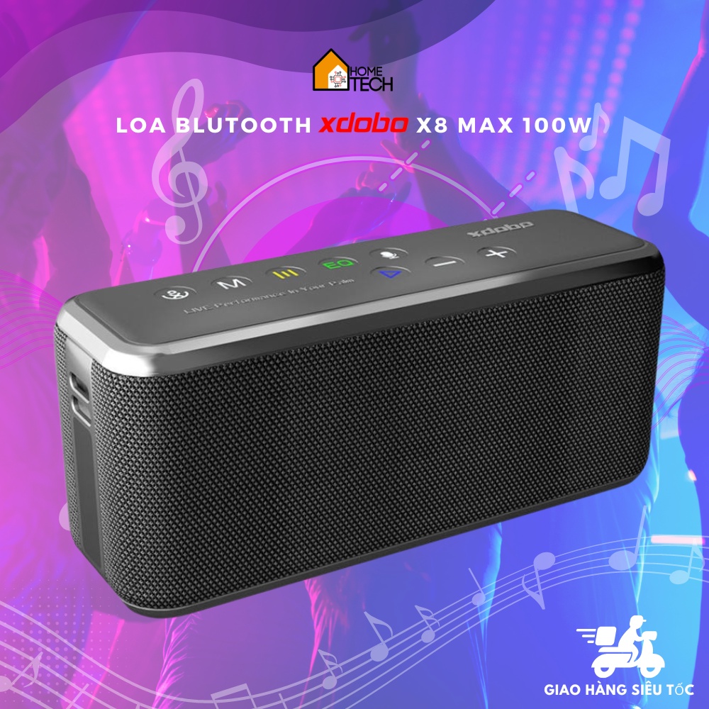 Loa Bluetooth  XDOBO X8 MAX 100W siêu trầm công nghệ USA, chống nước IPX5, TWS, Bluetooth 50, DPS