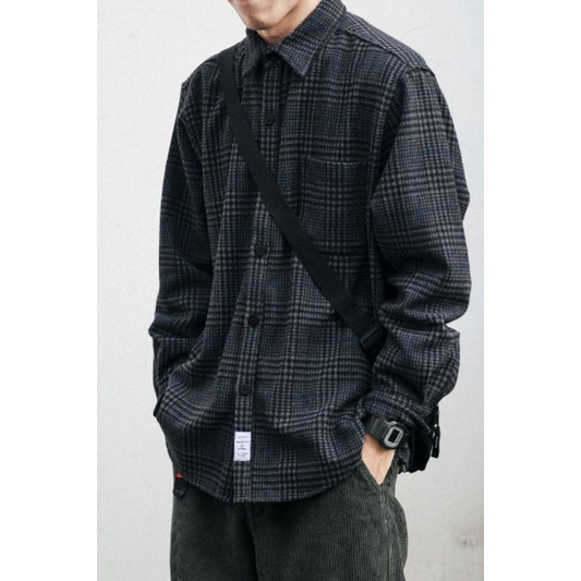 Áo Flannel shirt, caro kẻ sọc , vải nỉ dày, màu xanh, xám chuột, áo sơ mi flannel nam, nữ, unisex