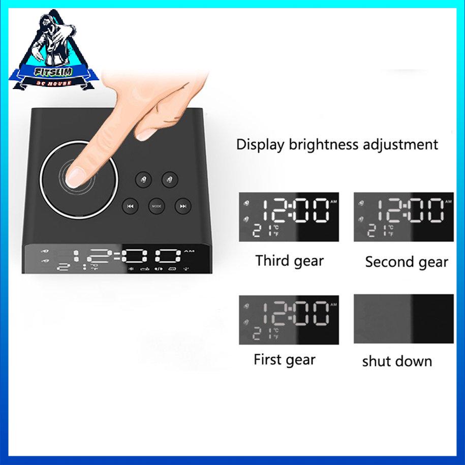 Điện thoại di động Sạc Led Smart Radio Đồng hồ báo thức Âm thanh nổi nhỏ [S/13]