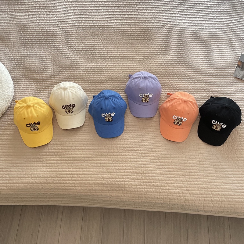 Mũ Lưỡi Trai Hình Chú Gấu Hoạt Hình Đáng Yêu Thời Trang Xuân Thu Cho Trẻ Em 1-3 Tuổi