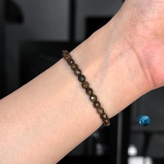 Vòng tay đá bronzite cắt giác 4mm