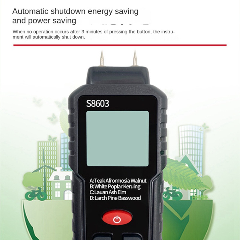 Thiết Bị Đo Độ Ẩm 0-99.9% Gỗ Màn Hình LCD