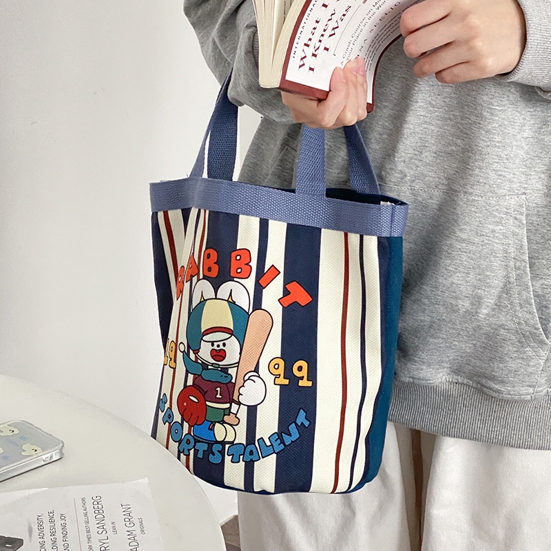 Túi Đựng Hộp Cơm Trưa Xách Tay Họa Tiết Thời Trang Mẫu 2023 Dành Cho Nữ