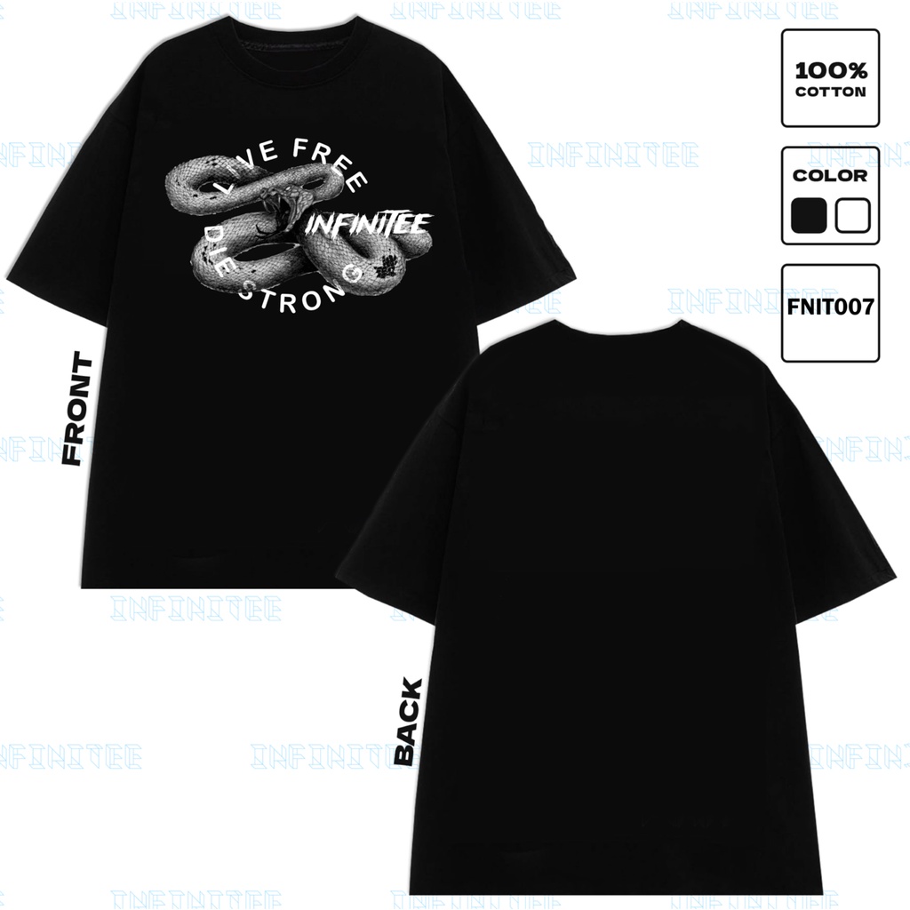 Áo thun INFINITEE Fni007T, Thun 100% Cotton - form rộng Unisex.