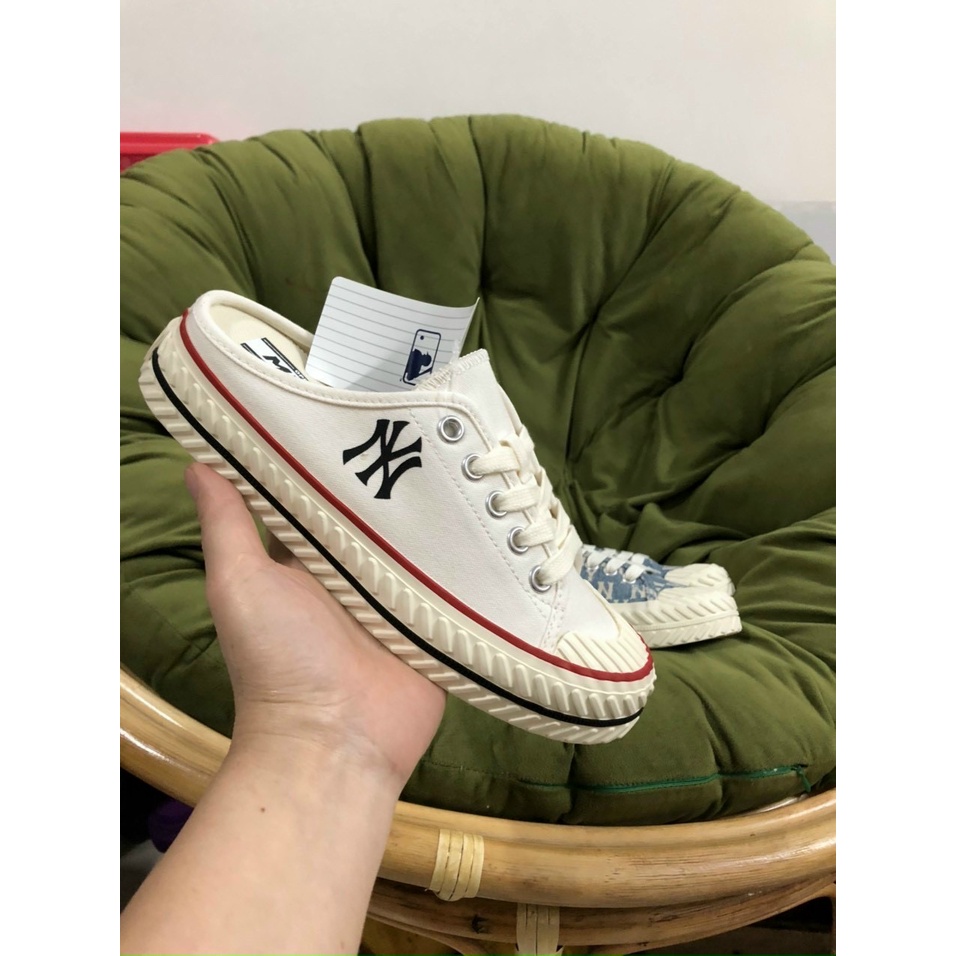 Giày Sục Nữ Thể Theo Sneaker Ny Đạp Gót MLB NY