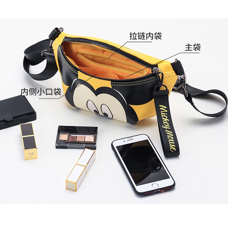 Disney Túi Đeo Chéo Ngực Cỡ Lớn Họa Tiết Chuột Mickey Thời Trang Xu Hướng Cho Nữ