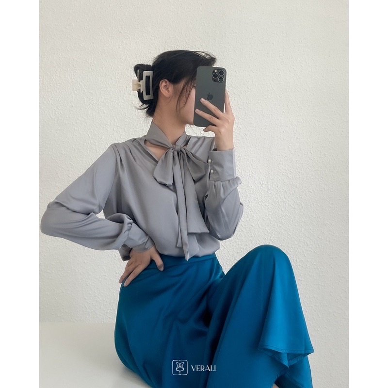 Áo sơ mi lụa Harriet size M