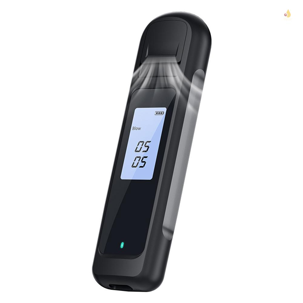 Máy Kiểm Tra Nồng Độ Cồn Cầm Tay Không Tiếp Xúc Với Màn Hình LED Hiển Thị 3 Màu Đen (mynivn)