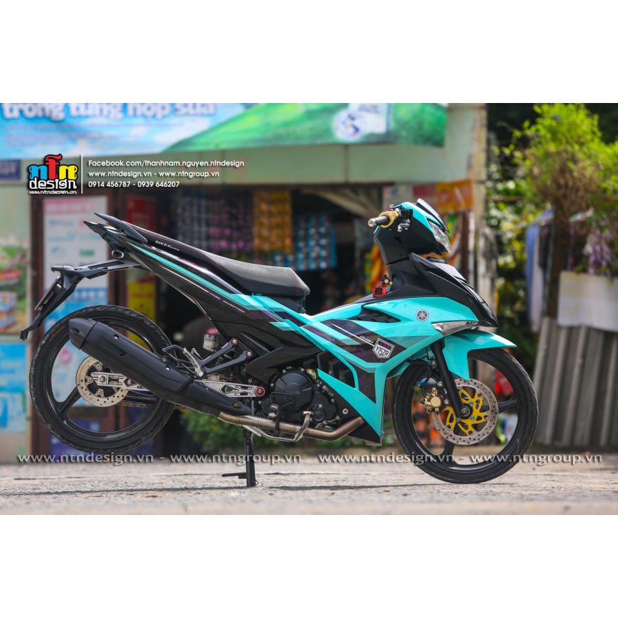 Tem rời Y15ZR 2023 cho Exciter 150 xanh ngọc đen siêu hot