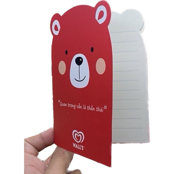 Sổ Note Sổ Tay Hình Gấu Dễ Thương Cầm Tay