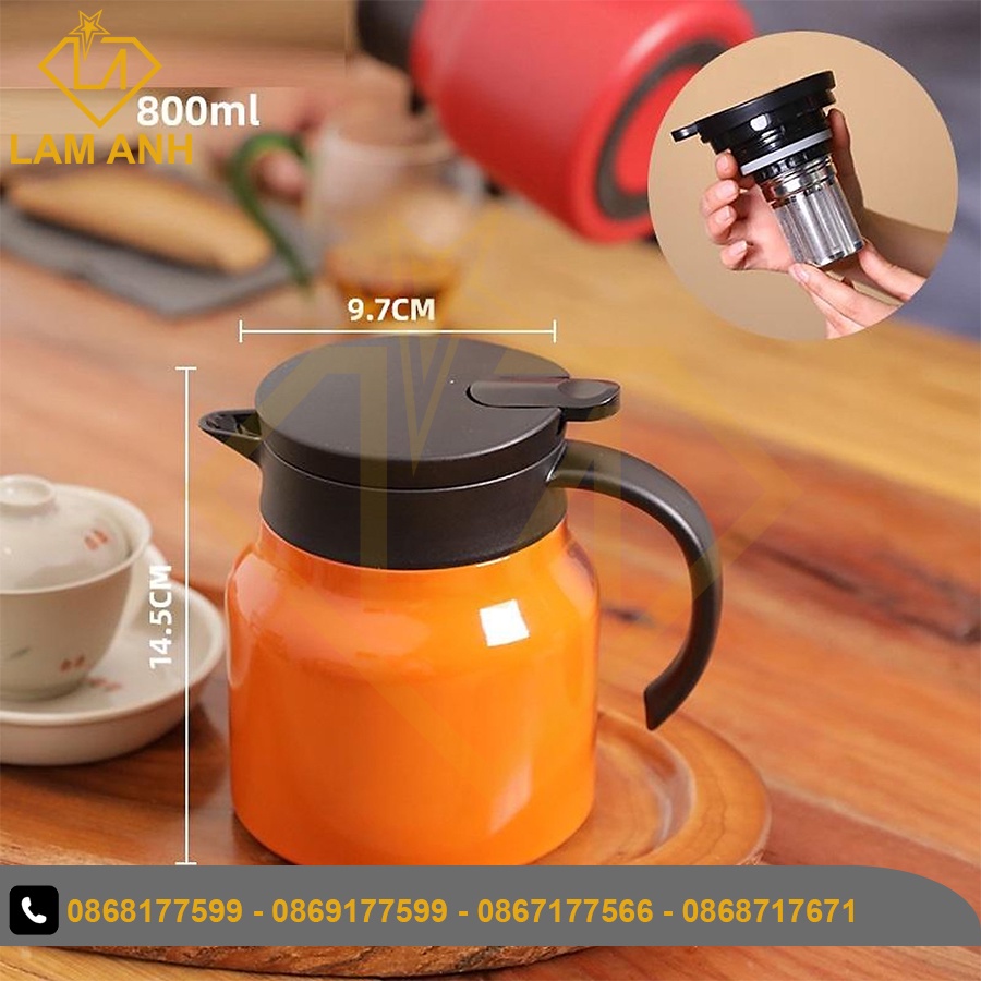 Bình pha trà, cafe có lọc 800ml